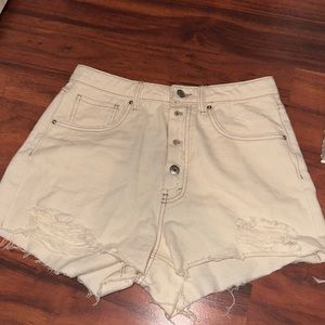 Cream color wild fable jean shorts